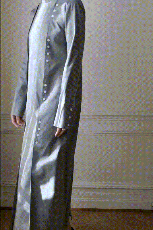 Dix Neuf Dress en Laine Mélangée