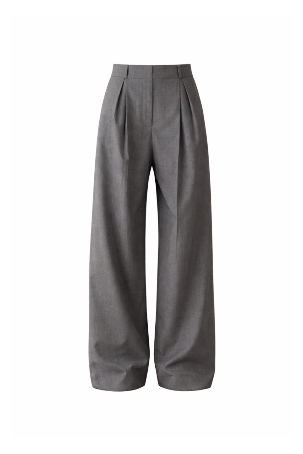 AURORA DÙ VILLE wide-leg wool trousers in grey