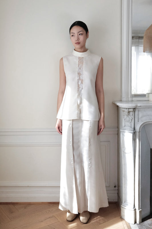 Dix Neuf Wool Skirt en Laine