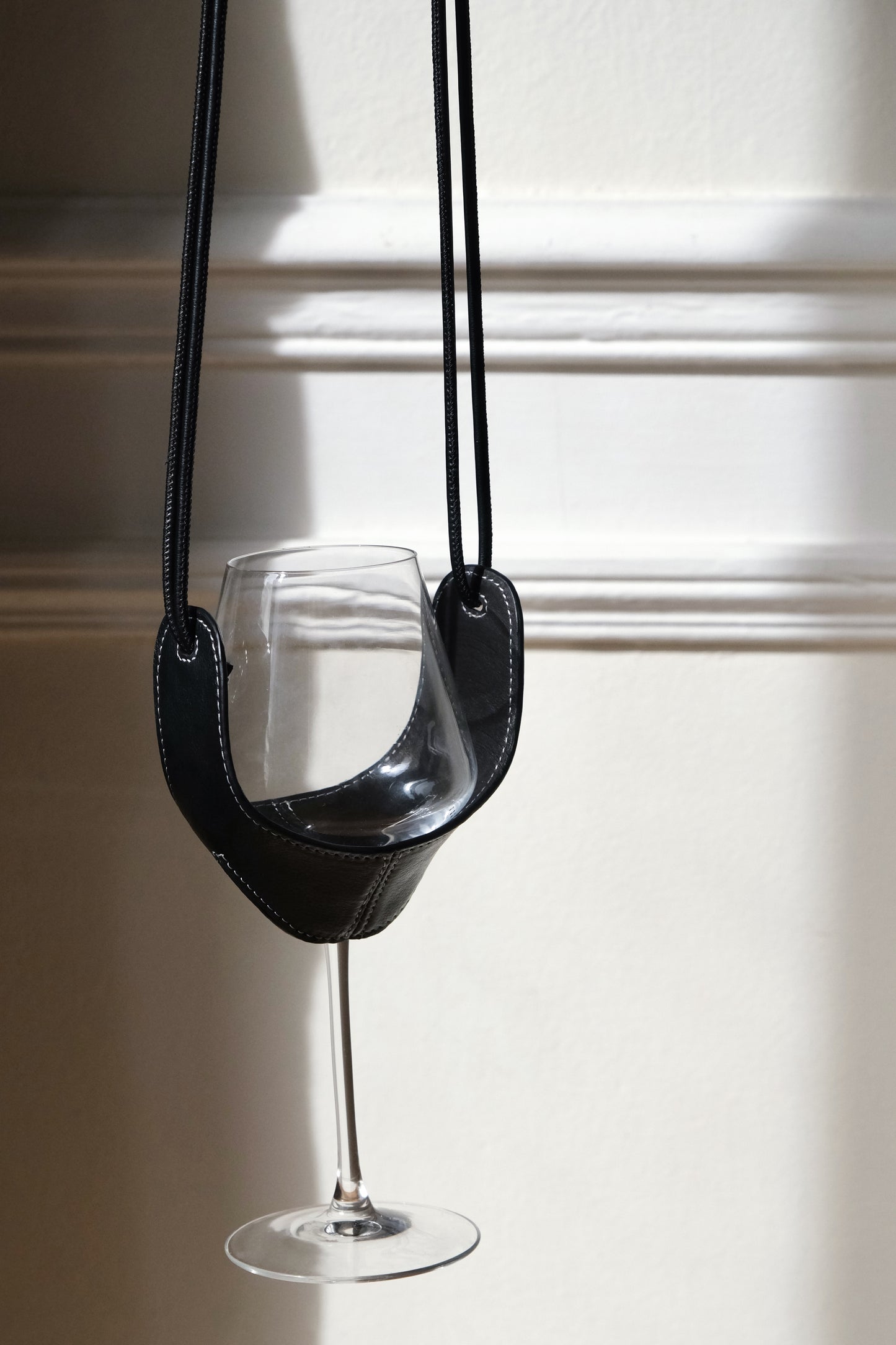 Wine Glass Leather Carrier