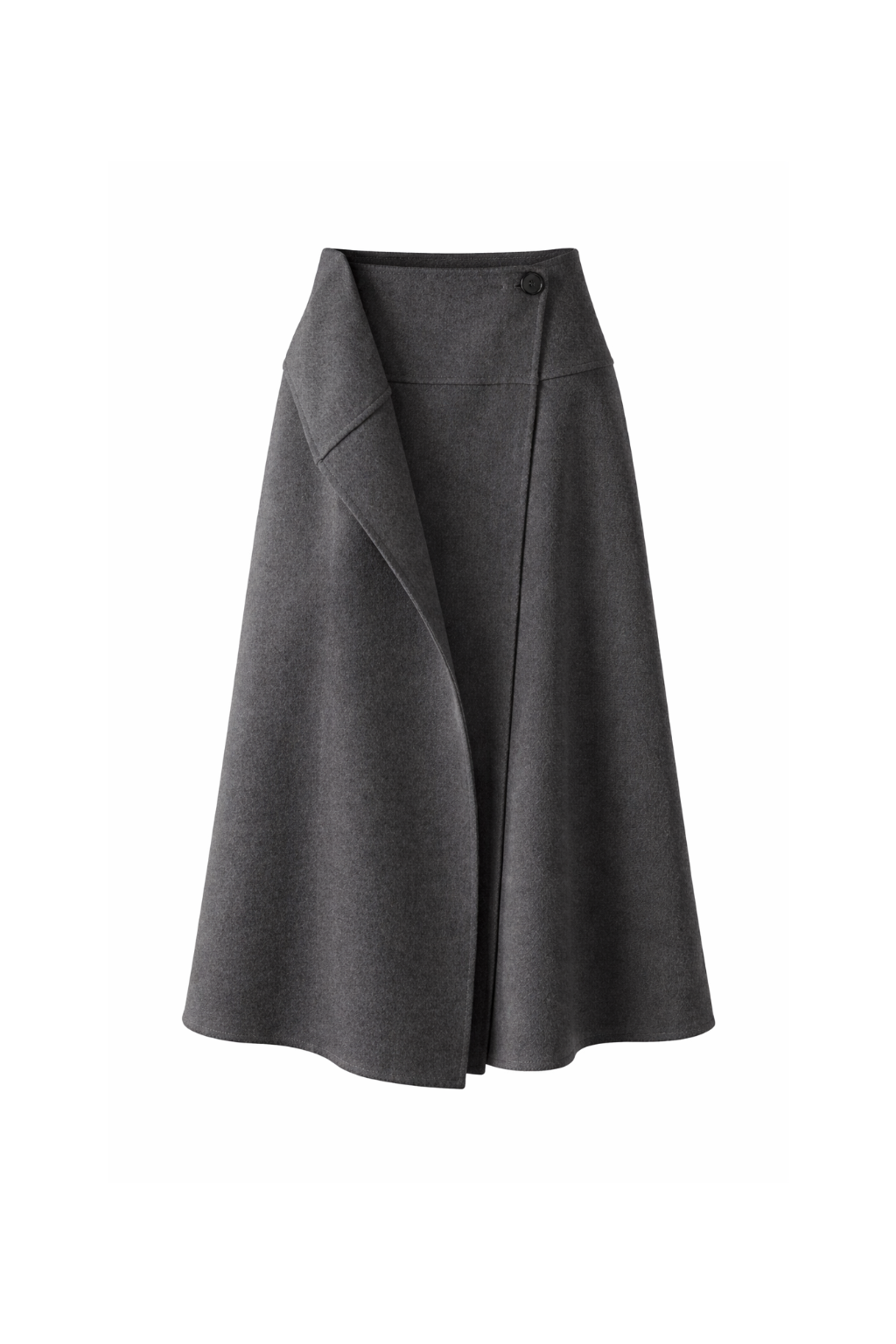 AURORA DÙ LUNDI wool-cashmere wrap skirt in grey