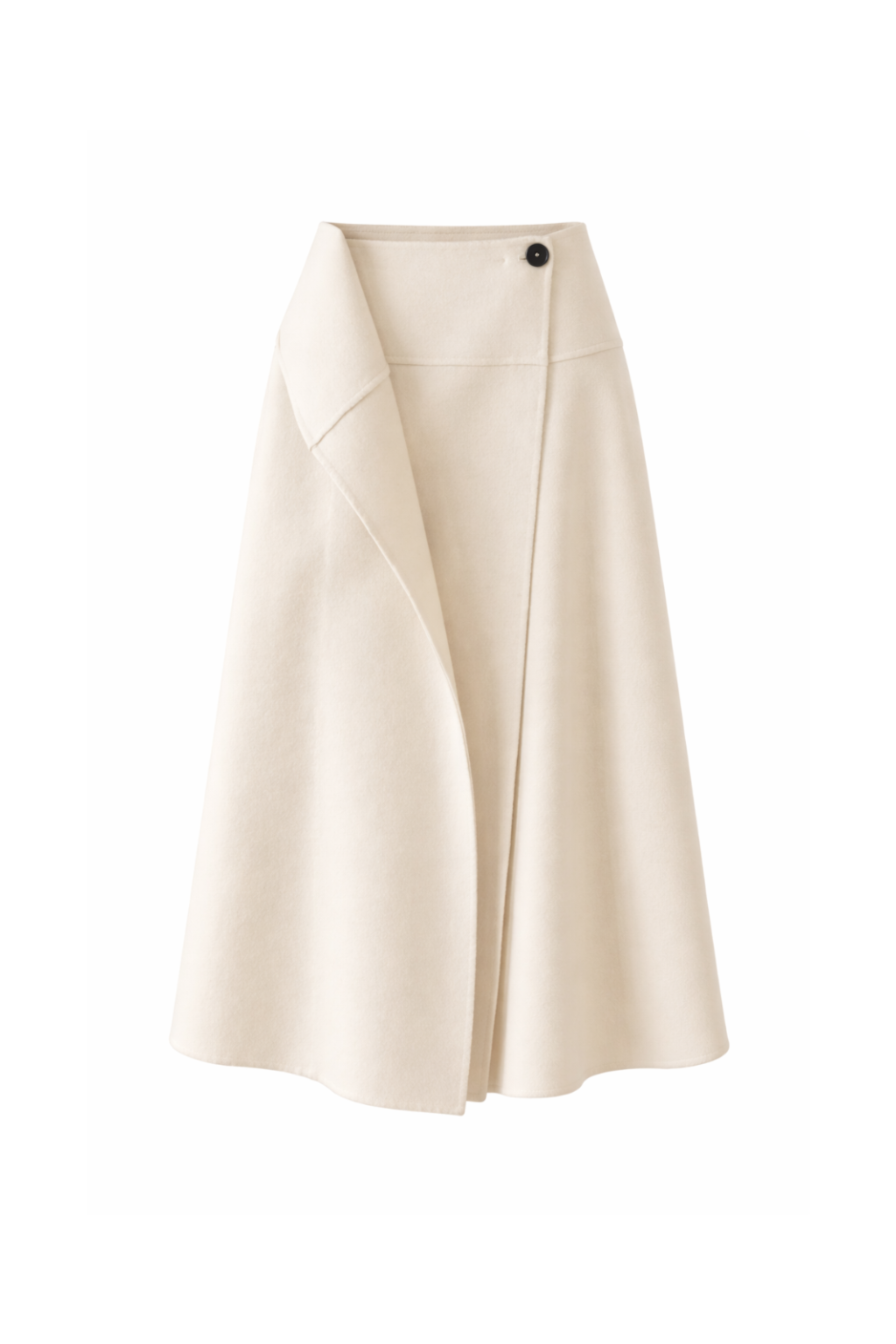 AURORA DÙ LUNDI wool-cashmere wrap skirt in beige