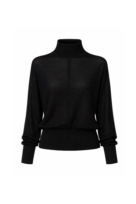 AURORA DÙ AMBROISE cashmere turtleneck in black
