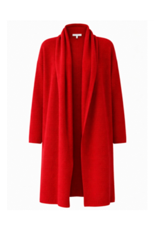 AURORA DÙ LUTETIA cashmere cardigan in red