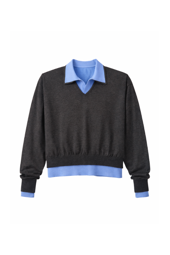 AURORA DÙ AUREE cashmere double-layered polo in brown