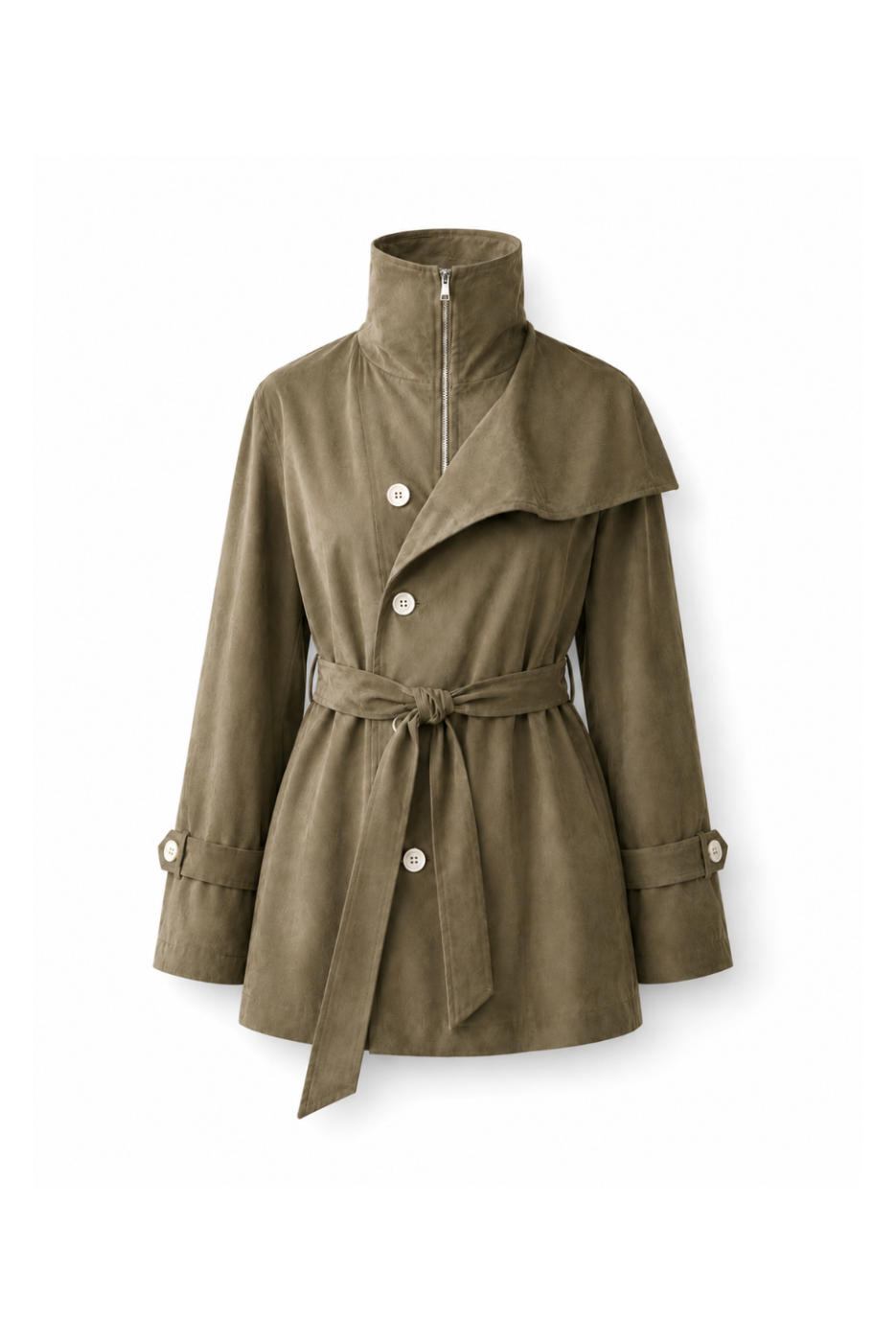 LANGLOIS Faux Suede Short Coat