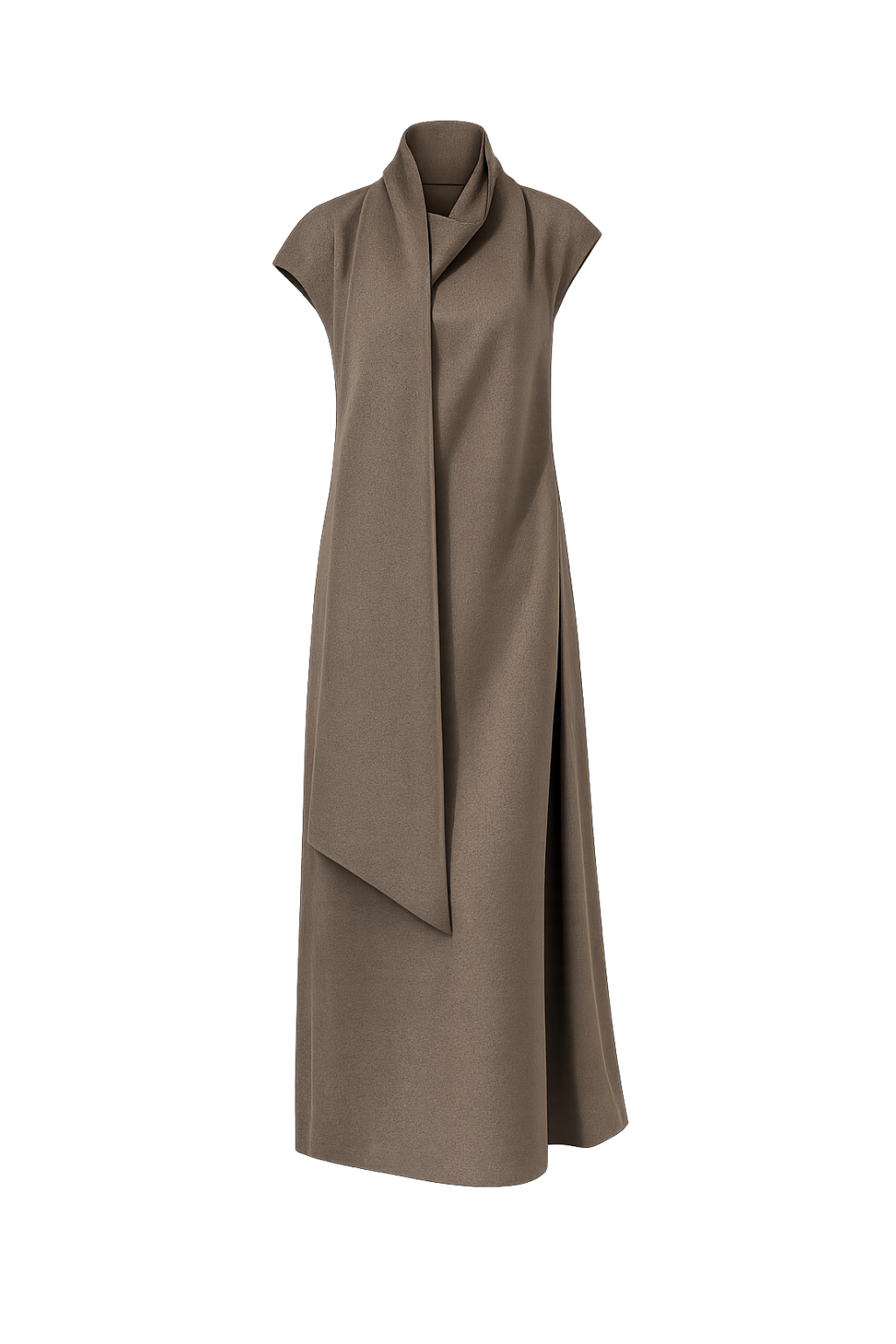 AURORA DÙ ETAGE wool dress in brown