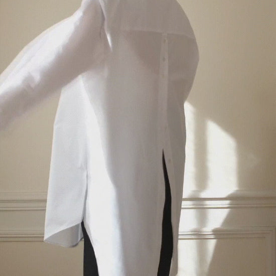 AURORA DÙ ALEA oversized cotton shirt in white