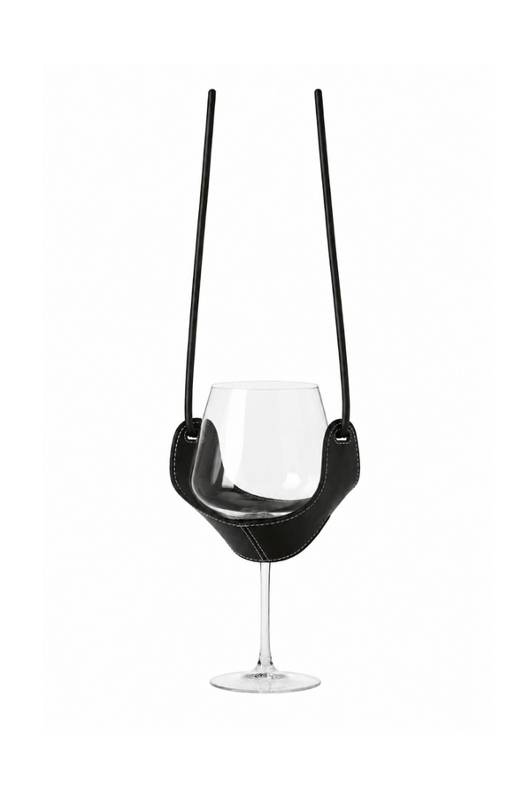 WINE Glass Leather Carrier